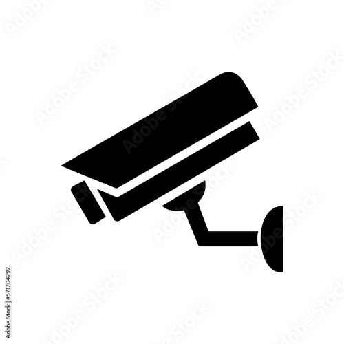 SECURITY CAMERA PICTOGRAM IN BLACK COLOR  CCTV  CLOSED CIRCUIT TELEVISION 