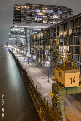 Crane House Cologne by night 