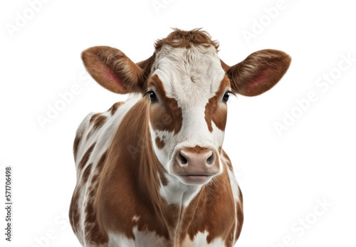 Cow isolated on white, transparent background, PNG, generative ai © Rawf8