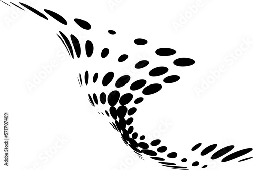 Halftone polka dot frame, rim, semi-frame. Vector.