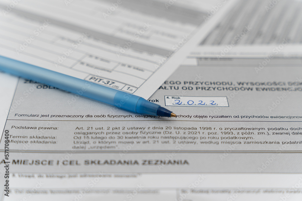 Fototapeta premium rozliczenie podatku pit