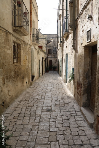 Old street in Matera, Italy