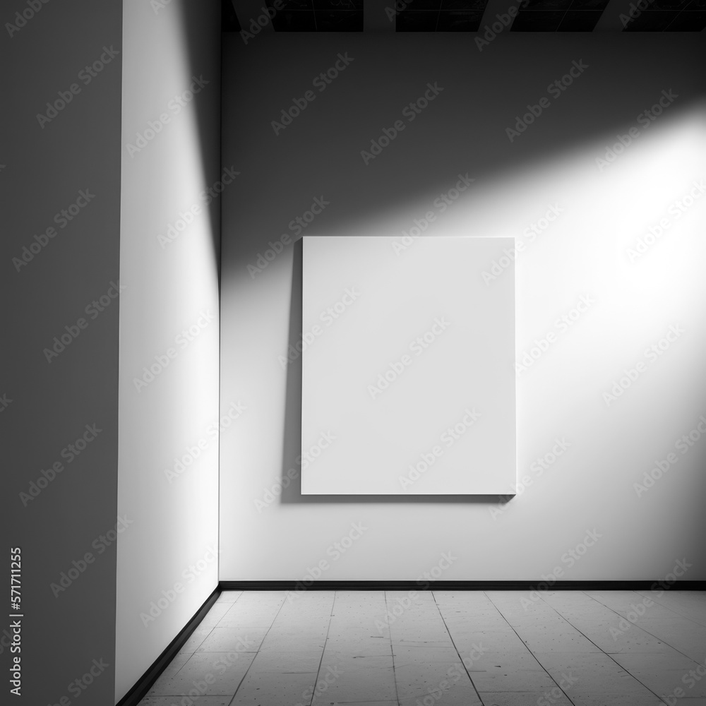 Wall poster mockup space and time AI generation. Wall poster mockup space and time AI generation.