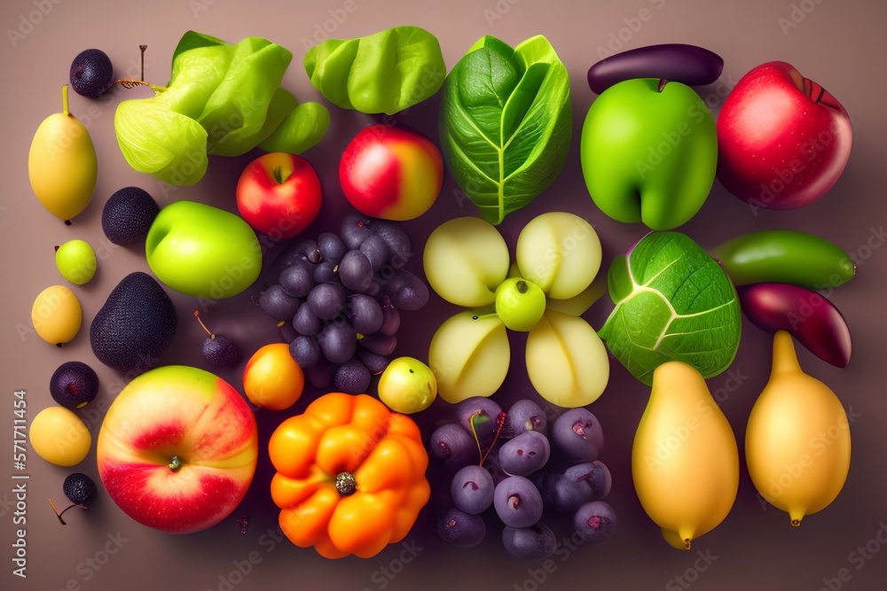 fruits and vegetables - Generate AI fruits and vegetables - Generate AI