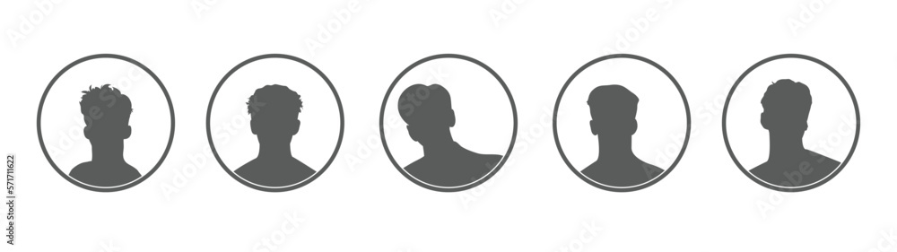 Set of avatars of men in flat style. Vector illustration. Set of avatars of men in flat style. Vector illustration.
