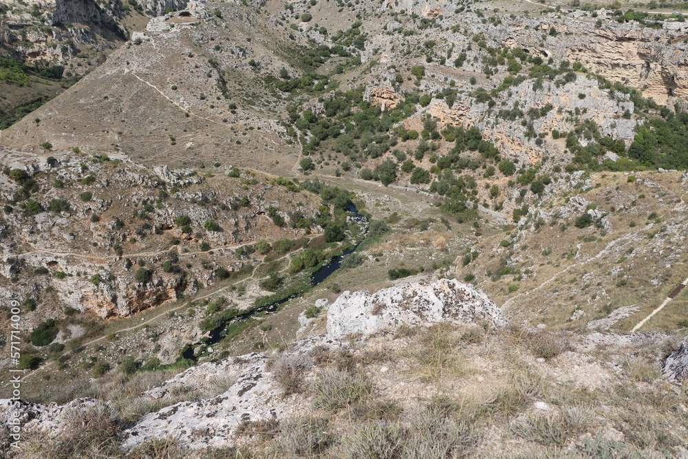 Landscape around Gravina di Matera in summer, Italy Landscape around Gravina di Matera in summer, Italy