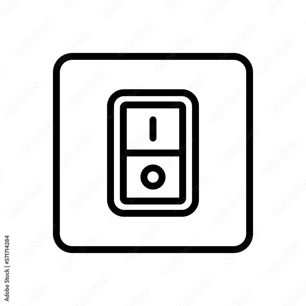 Switch icon. Black contour linear silhouette. Front view. Editable strokes. Vector simple flat graphic illustration. Isolated object on a white background. Isolate. Switch icon. Black contour linear silhouette. Front view. Editable strokes. Vector simple flat graphic illustration. Isolated object on a white background. Isolate.