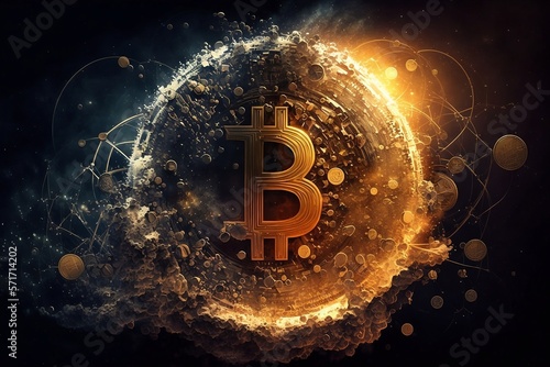 Bitcoin die beliebteste Kryptowährung, dezentral und eine moderne Technologie.   © Jan