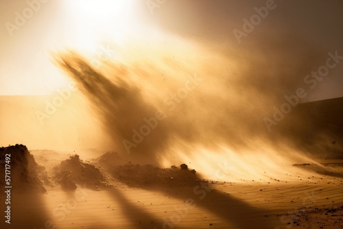 rays of light in a sandstorm