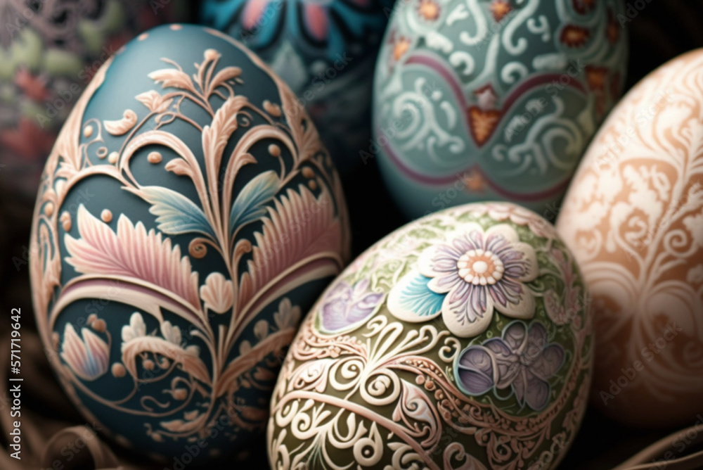 Intricate decorative Easter Egg, ornate and luxurious with gorgeous design Intricate decorative Easter Egg, ornate and luxurious with gorgeous design