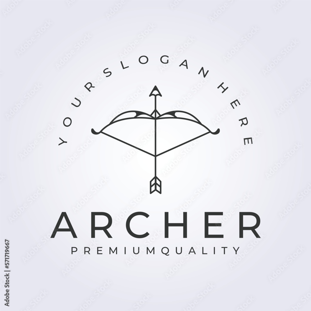 Fotografie Archer bow sport logo vector logo vector illustration design