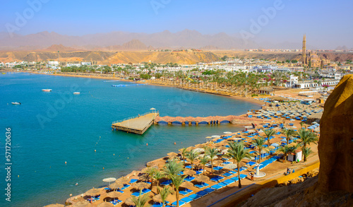 panorama of the coast of sharm el sheikh photo