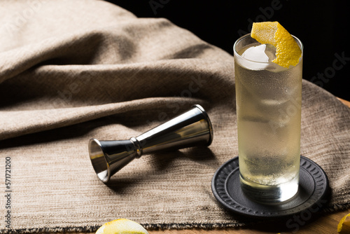 Japanese Highball whisky and tonic cocktail refreshing drink photo