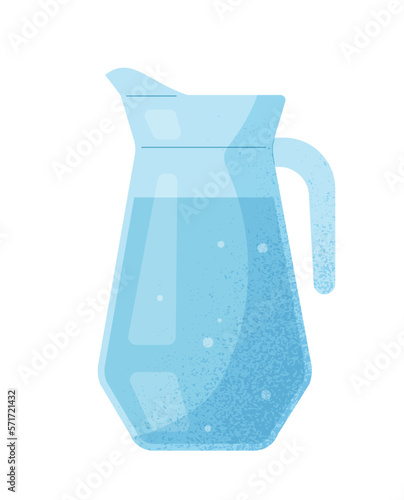 Glass jug with water