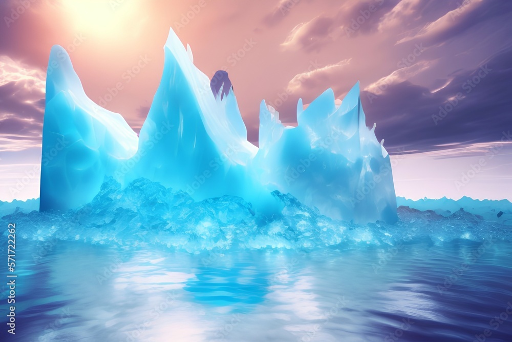iceberg in polar regions - Generate AI