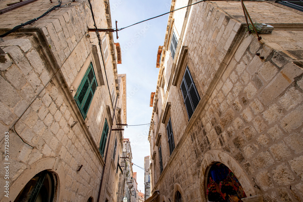 Medieval street. Old town of Dubrovnik, Croatia