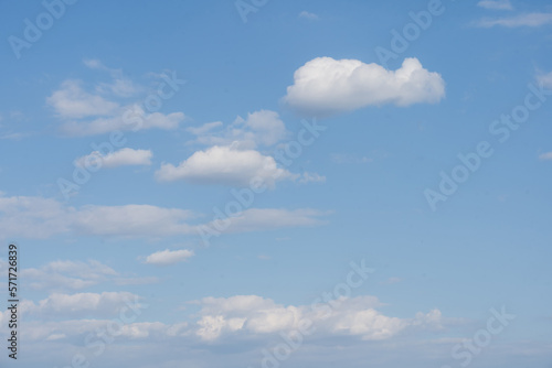 Fototapeta Naklejka Na Ścianę i Meble -  Summer blue sky cloud gradient light white background. Beauty clear cloudy in sunshine calm bright winter air bacground.