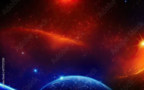 Space nebulae  planets  distant and unexplored space.