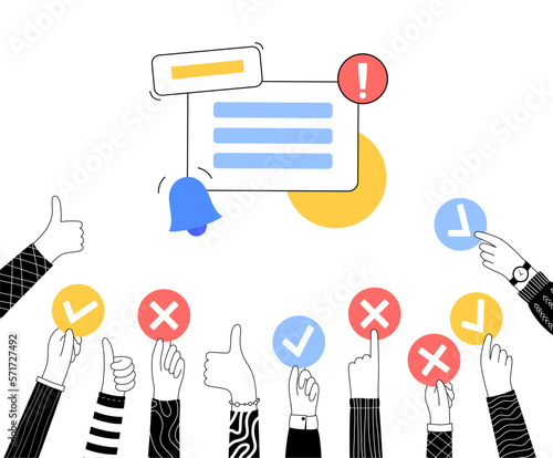 People on digital protest