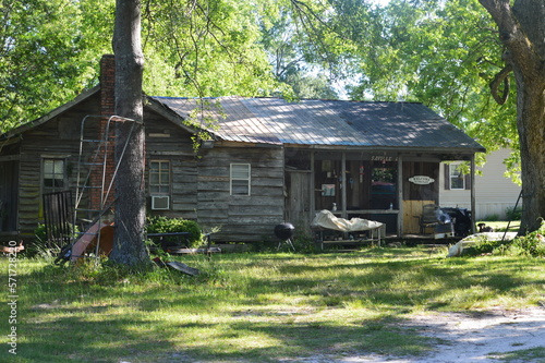 Hunting cabin in the woods