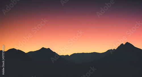 Wallpaper Mural Simple Graphic Mountain Silhouette Landscape #30 Torontodigital.ca