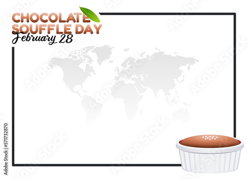 vector graphic of chocolate souffle day good for national chocolate souffle day celebration. flat design. flyer design.flat illustration.