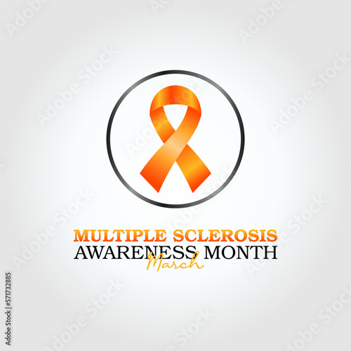 vector graphic of multiple sclerosis awareness month good for multiple sclerosis awareness month celebration. flat design. flyer design.flat illustration.