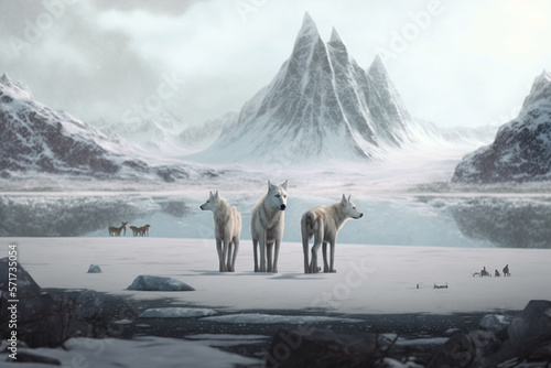 wolves in the ice, Generative Ai