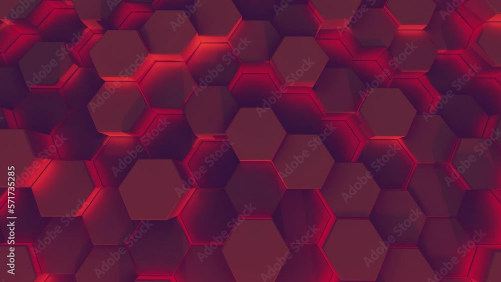 Surreal Aquatic Hexagon Background 3D Video Animation Surreal Aquatic Hexagon Background 3D Video Animation