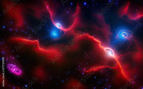 Cosmic nebulae  distant and unexplored space  black hole  galaxies.