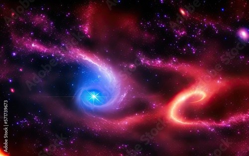 Cosmic nebulae  distant and unexplored space  black hole  galaxies.