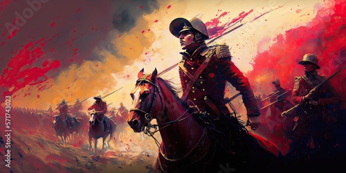 Canvas Print Napoleons cavalry