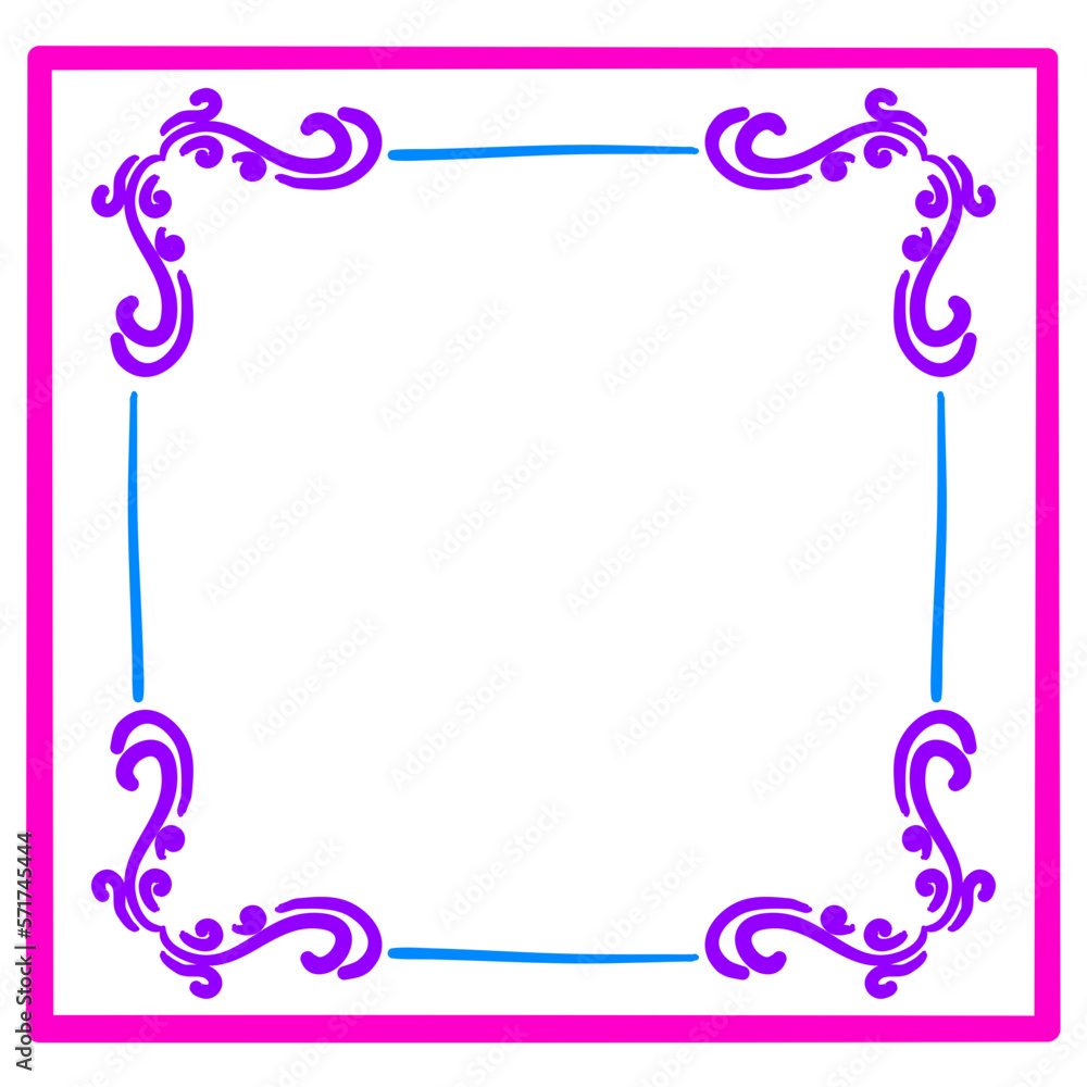 square frame with floral square frame with floral