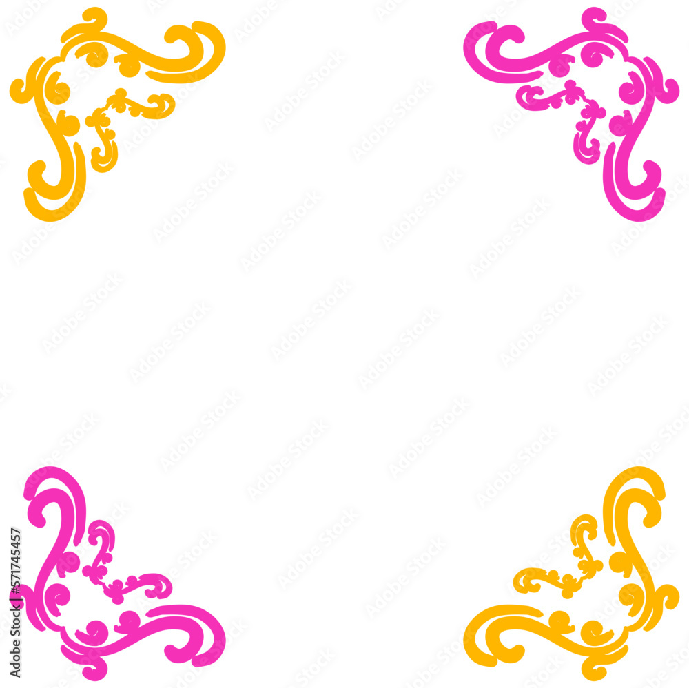 square frame with floral square frame with floral