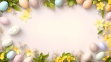 Colorful Easter egg  background, Generative AI