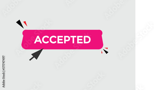 accepted button vectors.sign label speech bubble accepted
