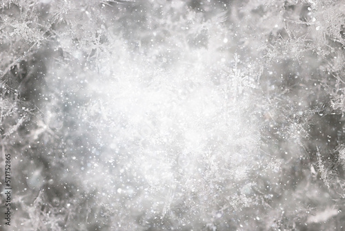 ice snow crystals background abstract white winter