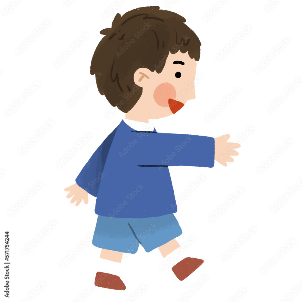 Kid playing cute illustration element Kid playing cute illustration element