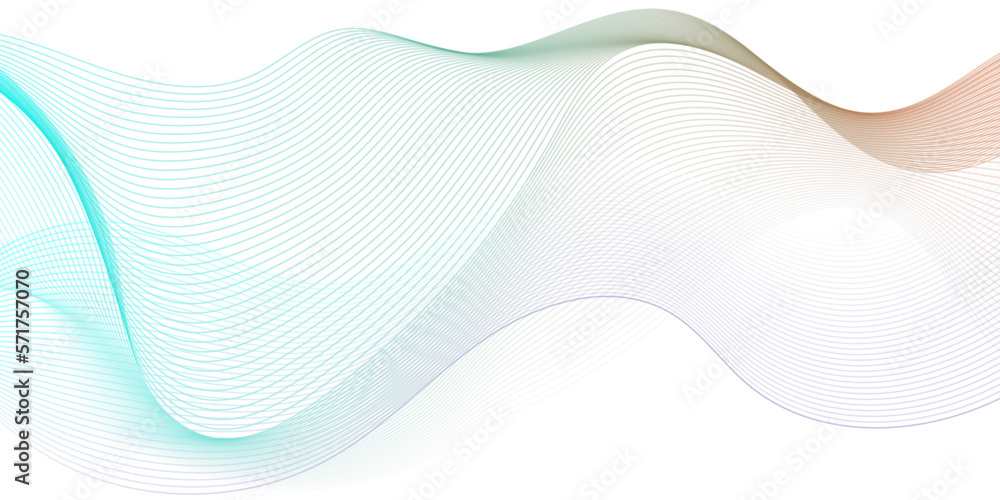 Abstract blue flowing wave lines background. Modern glowing moving lines design. Modern blue moving lines design element. Futuristic technology concept. Vector illustration. 