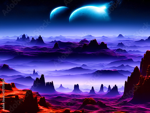 Alien planet Fantasy sci fi background series 38 of 155