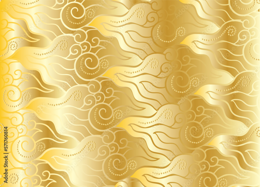 Batik motifs from Indonesian Javanese cloth with a gradient pattern with a very beautiful seamless line pattern. Vector EPS 10