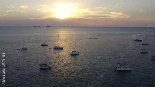 Sunset at Cala Comte, Ibiza, Spain photo