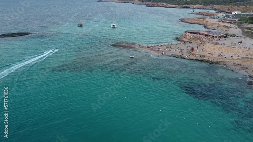 Overview of Cala Comte, Ibiza, Spain photo