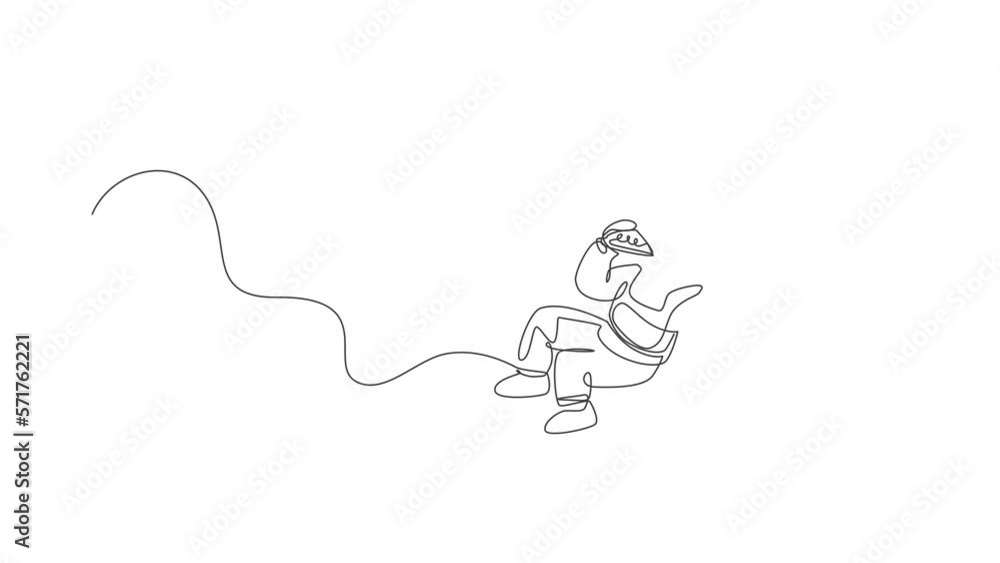 Animated self drawing of continuous line draw spaceman relaxing and eating spicy delicious Italian pizza in nebula galaxy. Fantasy fiction outer space life concept. Full length one line animation. Animated self drawing of continuous line draw spaceman relaxing and eating spicy delicious Italian pizza in nebula galaxy. Fantasy fiction outer space life concept. Full length one line animation.