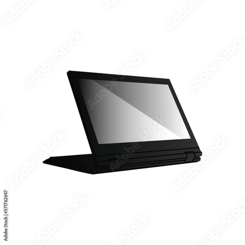 Gradient rotate laptop screen vector