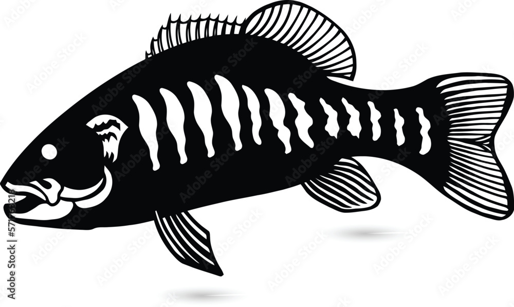 American fish isolated silhouettes American fish isolated silhouettes