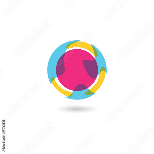 Abstract circle logo design illustration vector template