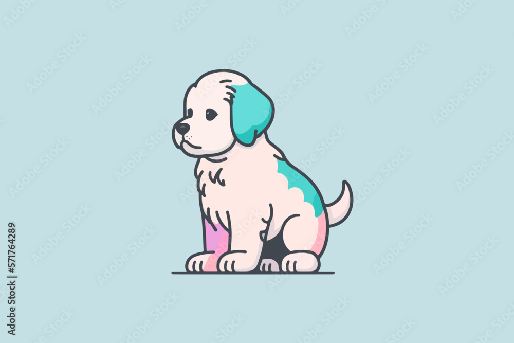 Obraz premium cute puppy illustration