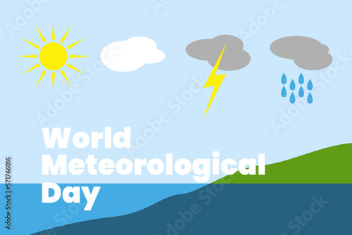 Illustration vector graphic of world meteorological day