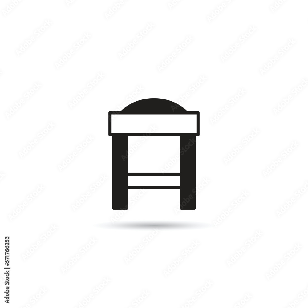 small stool icon on white background small stool icon on white background